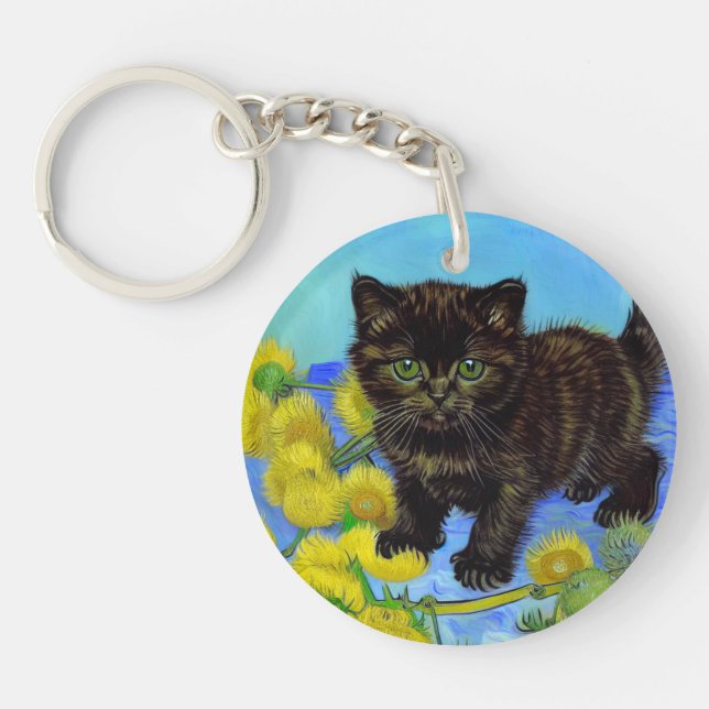 Van Gogh Style Chat avec tournesol (Devant)
