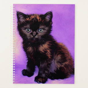 Van Gogh Style Chat pourpre