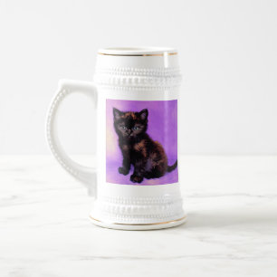 Van Gogh Style Lila Cat Bierglas
