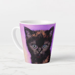 Van Gogh Style Lila Cat Milchtasse