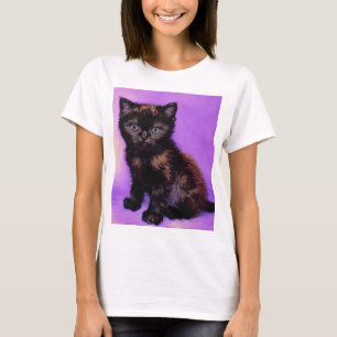 Van Gogh Style Lila Cat T-Shirt