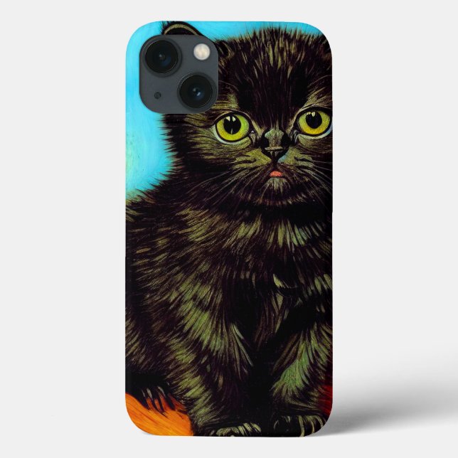 Van Gogh Style Pouting Kitten Case-Mate iPhone Hülle (Rückseite)