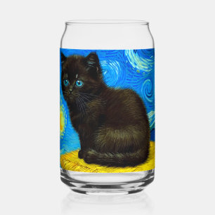 Van Gogh Style Starry Night Cat