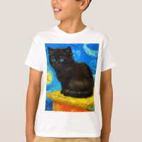 Van Gogh Style Starry Night Cat