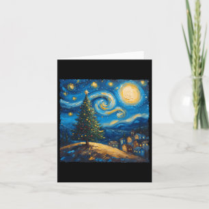 Van Gogh Style The Starry Night Christmas Tree Vil Karte