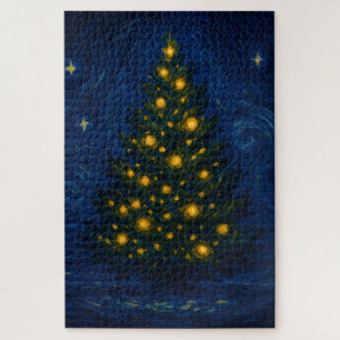 Van Gogh-Style Weihnachtsbaum Puzzle