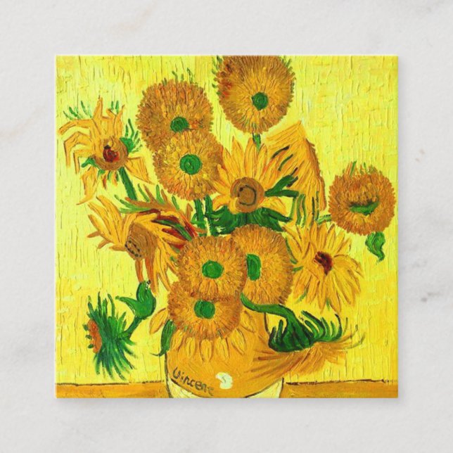 Van Gogh Sunflowers Begleitkarte (Vorderseite)