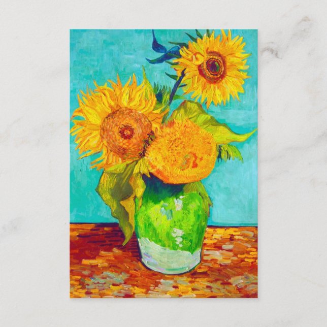Van Gogh Sunflowers Begleitkarte (Vorderseite)