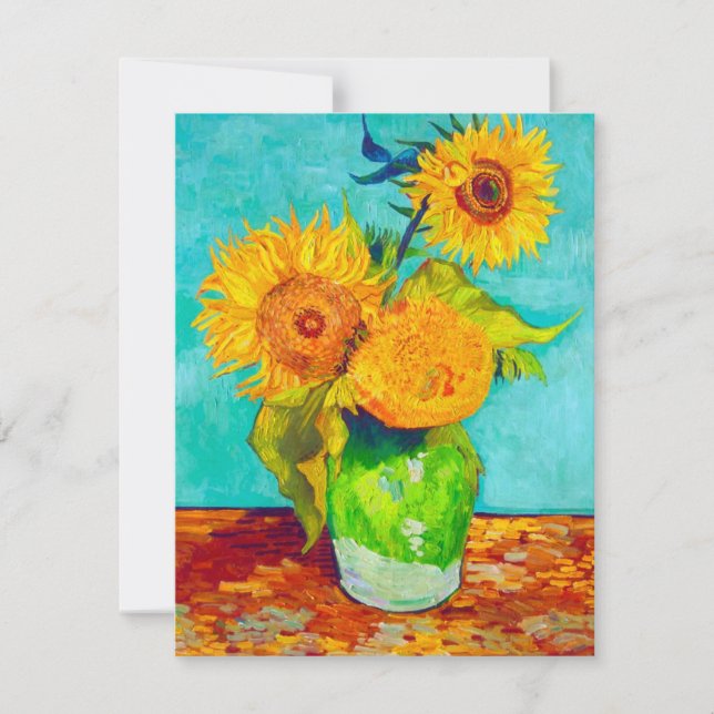 Van Gogh Sunflowers Card (Vorderseite)