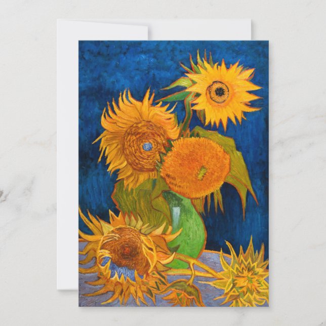 Van Gogh Sunflowers Einladung (Vorderseite)