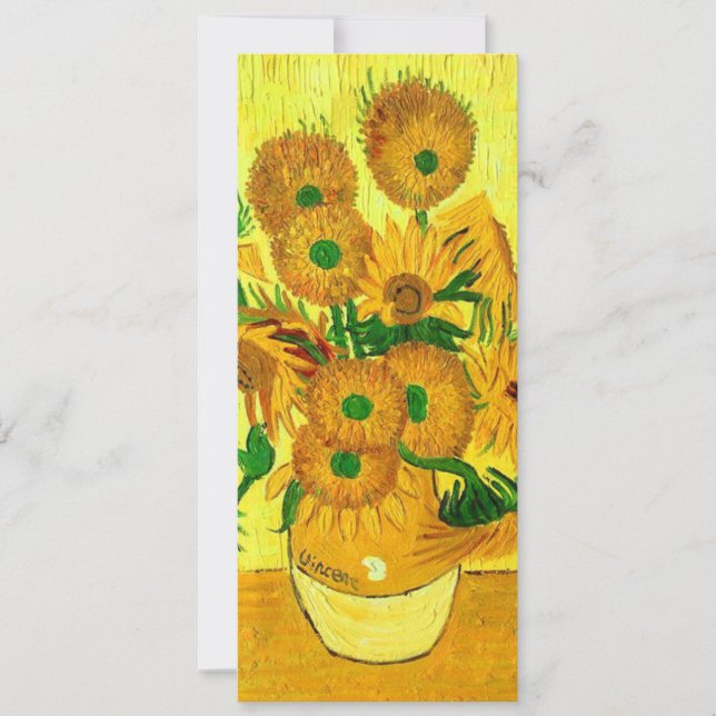 Van Gogh Sunflowers Einladung (Vorderseite)