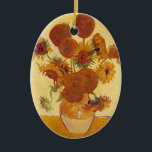 Van Gogh Sunflowers (F454) Vintag Fine Art Keramik Ornament<br><div class="desc">Kunstposter,  Drucke und andere Gegenstände von Vincent van Gogh. Sonnenblumen.</div>