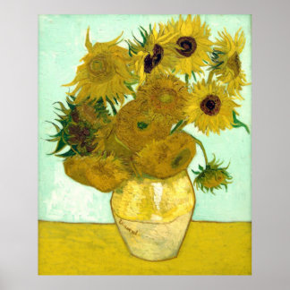 Van Gogh Sunflowers (F456) Vintag Fine Art Poster