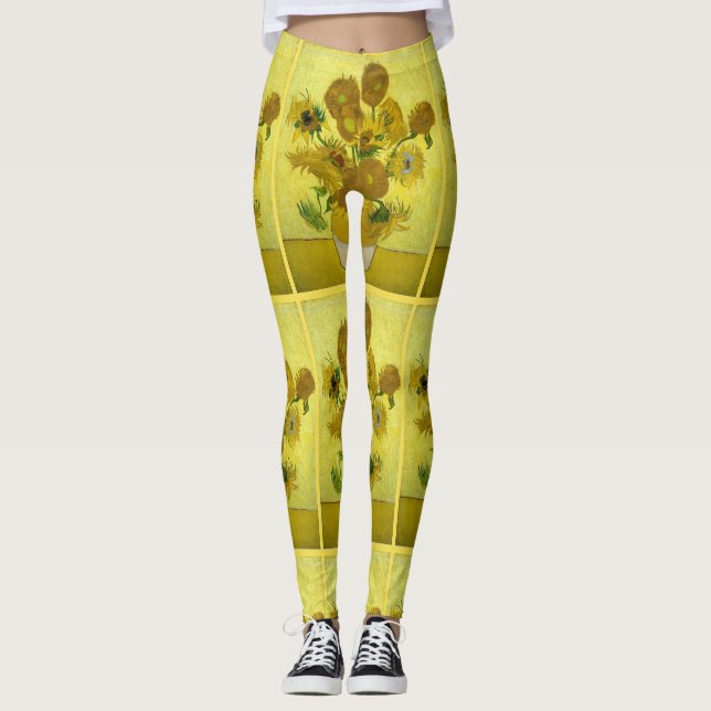 Van Gogh Sunflowers Leggings (Vorderseite)