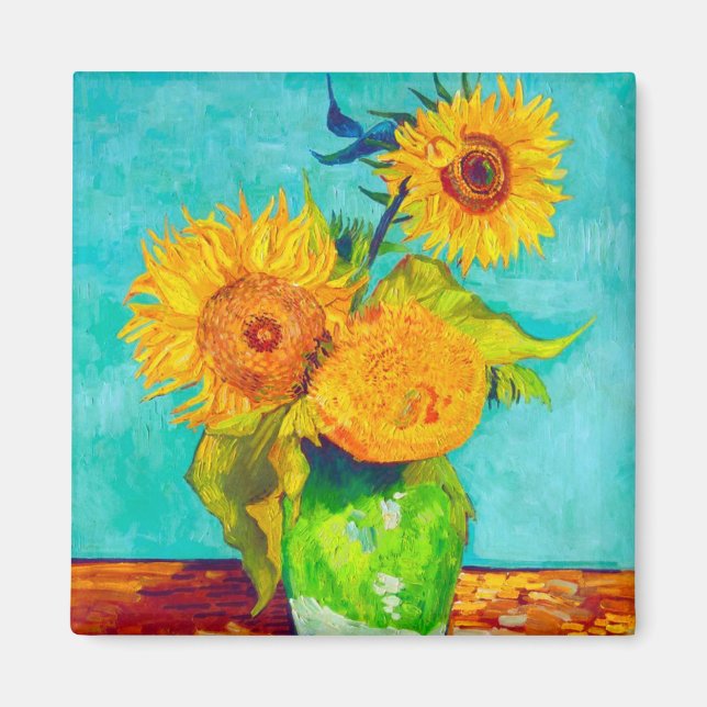 Van Gogh Sunflowers Magnet (Vorne)