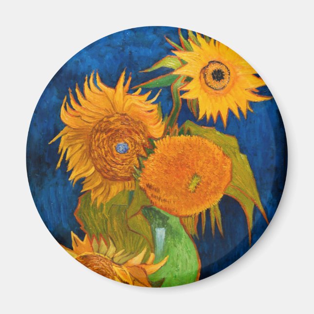 Van Gogh Sunflowers Magnet (Vorne)