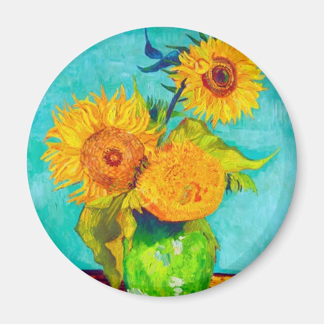 Van Gogh Sunflowers Magnet (Vorne)