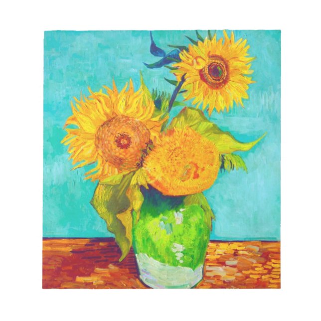Van Gogh Sunflowers Notizblock (Vorderseite)