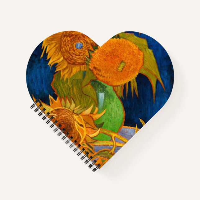 Van Gogh Sunflowers Notizbuch (Vorderseite)