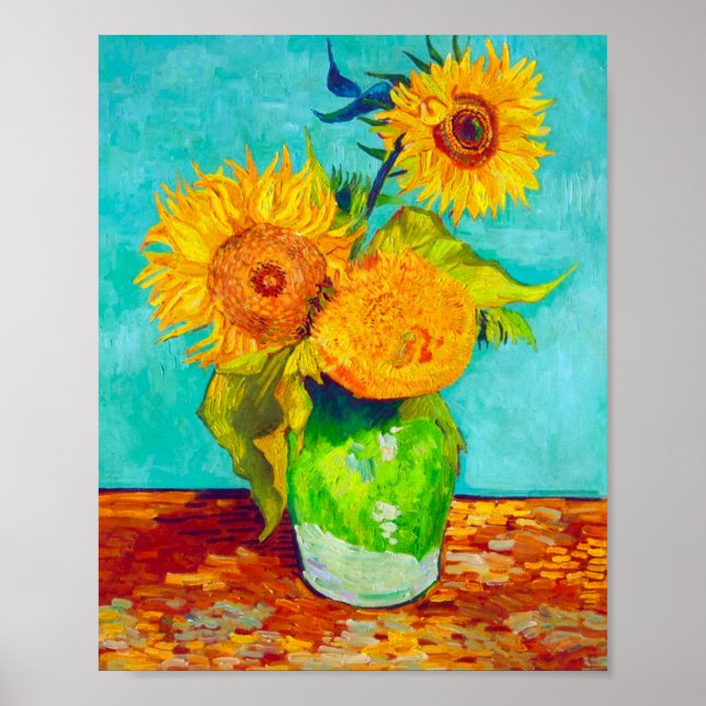 Van Gogh Sunflowers  Poster (Vorne)