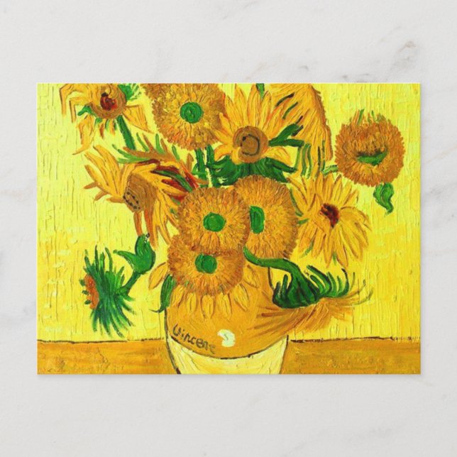 Van Gogh Sunflowers Postkarte (Vorderseite)