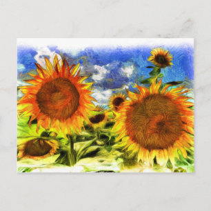 Van Gogh Sunflowers Postkarte