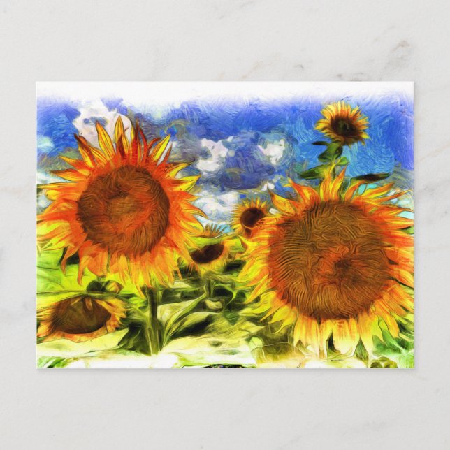 Van Gogh Sunflowers Postkarte (Vorderseite)