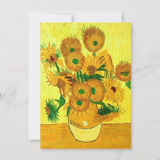 Van Gogh Sunflowers Save The Date (Vorderseite)