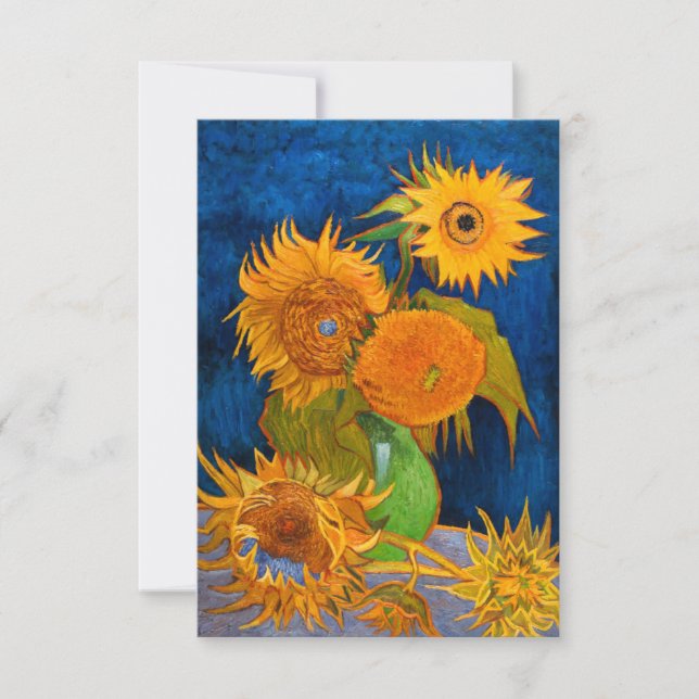 Van Gogh Sunflowers Save The Date (Vorderseite)