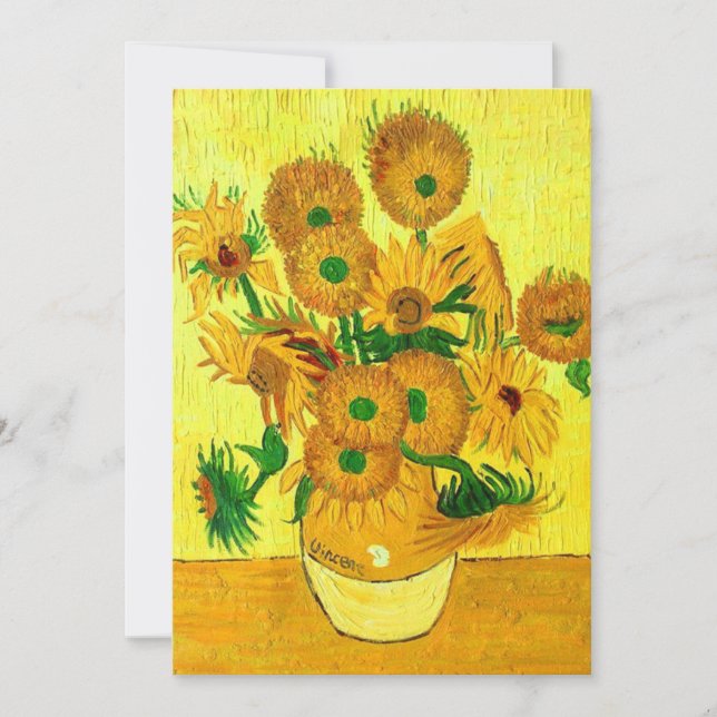Van Gogh Sunflowers Save The Date (Vorderseite)