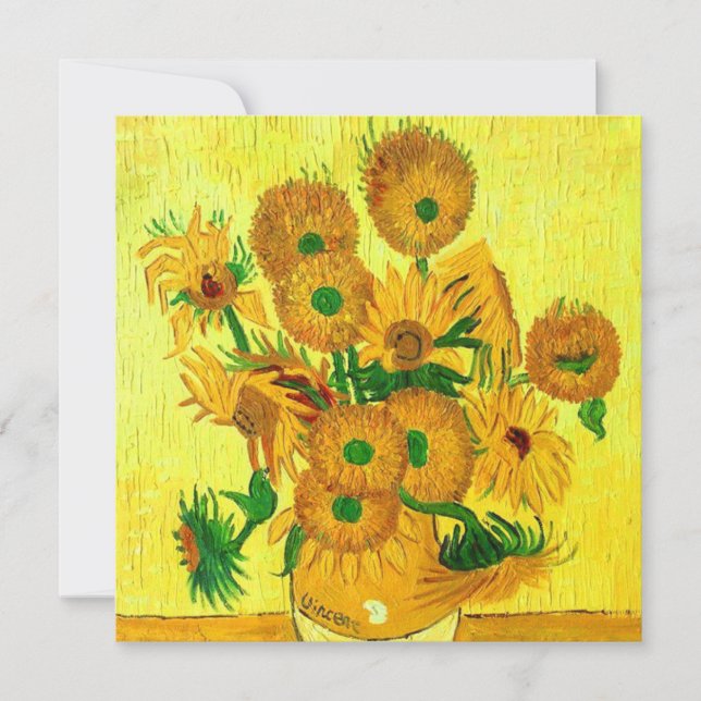 Van Gogh Sunflowers Save The Date (Vorderseite)