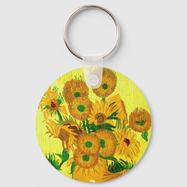 Van Gogh Sunflowers Schlüsselanhänger (Vorderseite)