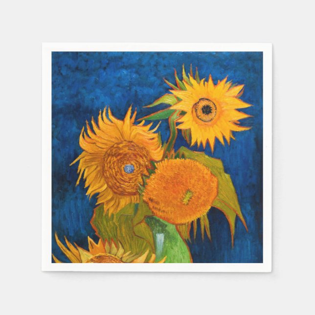 Van Gogh Sunflowers Serviette (Vorderseite)