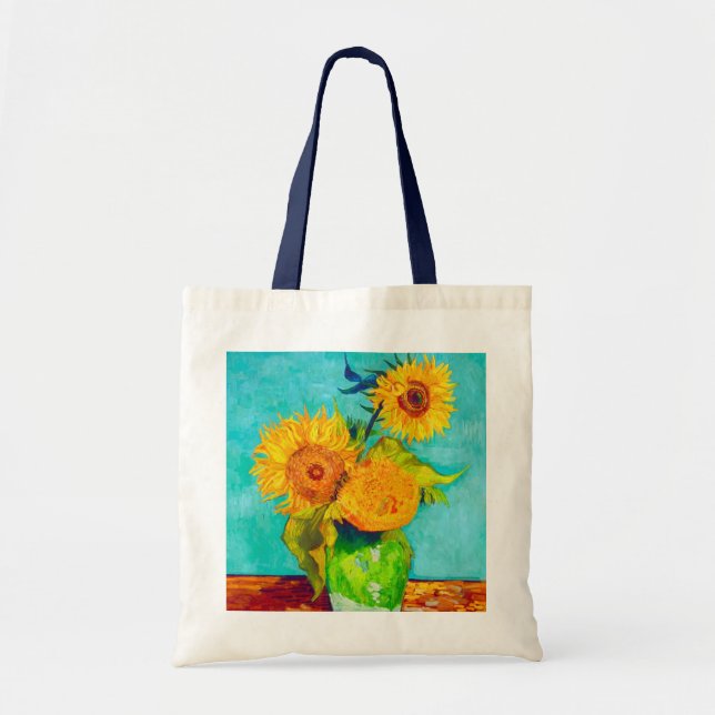Van Gogh Sunflowers Tragetasche (Vorne)