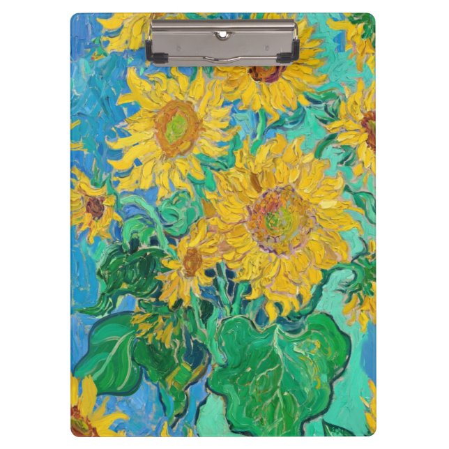 Van Gogh Sunflowers Yellow Flowers  Floral  Klemmbrett (Vorderseite)