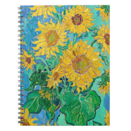 Van Gogh Sunflowers Yellow Flowers Floral Notizblock