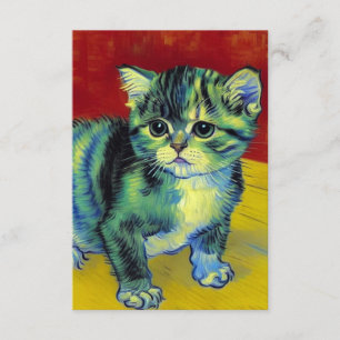 Van Gogh Tabby Cat Begleitkarte