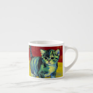 Van Gogh Tabby Cat Espressotasse