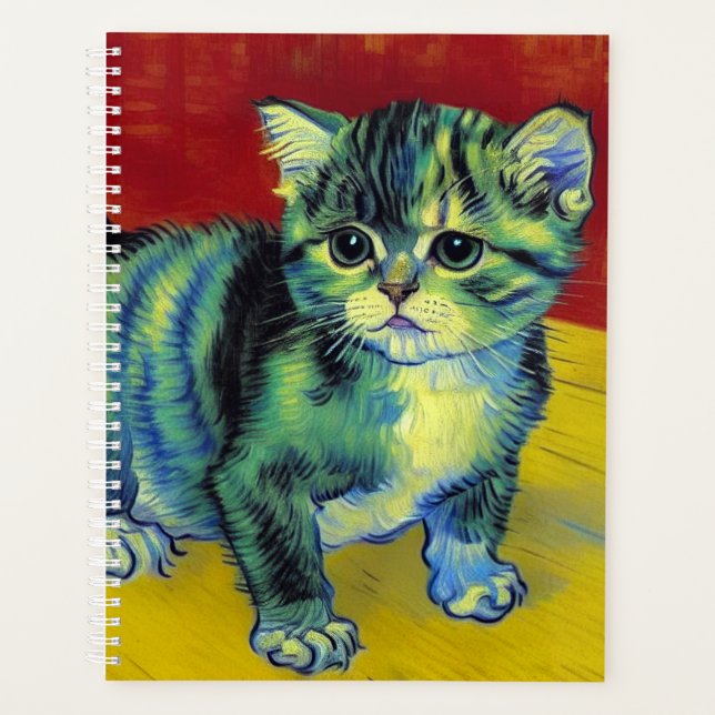 Van Gogh Tabby Cat Planer (Vorderseite)