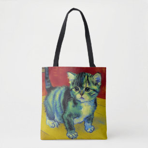 Van Gogh Tabby Cat Tasche