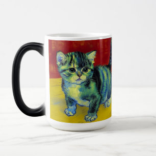 Van Gogh Tabby Cat Verwandlungstasse
