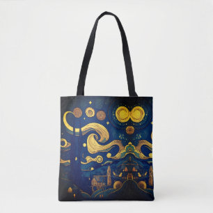 Van Gogh Tasche, reproduzierte "Starry Night Groce Tasche