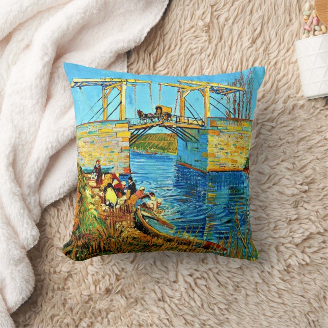 Van Gogh - The Langlois Bridge at Arles with Women Kissen (Decke)