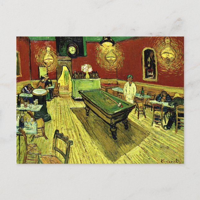 Van Gogh - The Night Cafe, berühmtes Gemälde Postkarte (Vorderseite)
