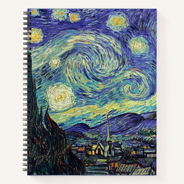 Van Gogh The Starry Night Notebook Notizbuch (Vorderseite)