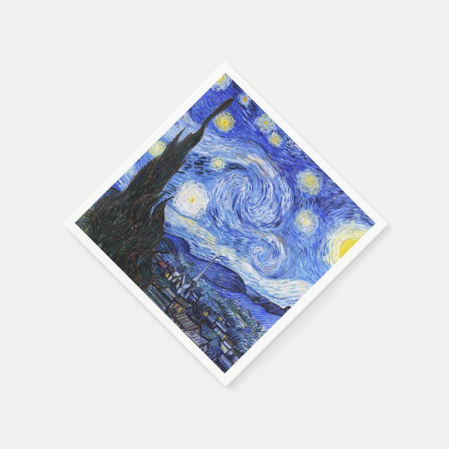 Van Gogh The Starry Night Serviette (Ecke)