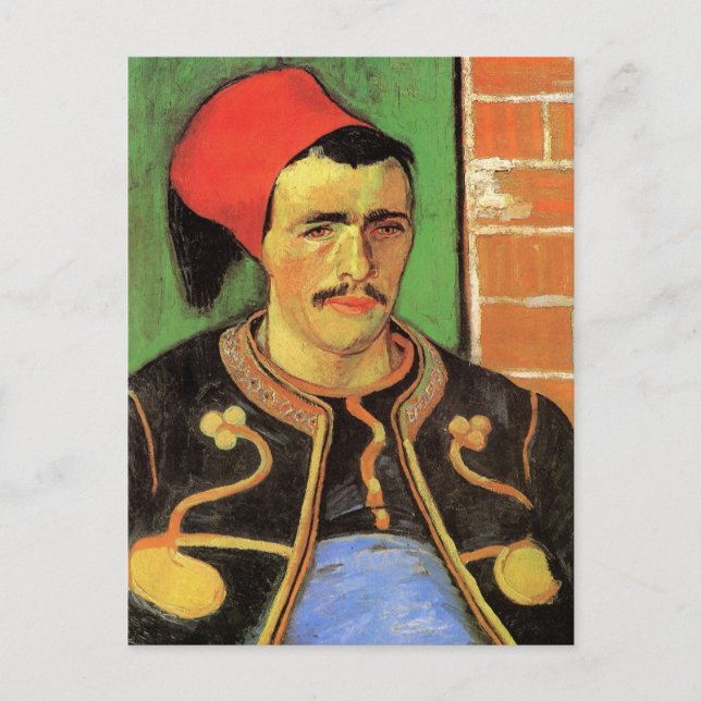 Van Gogh, The Zouave, Vintager Impressionismus Art Postkarte (Vorderseite)