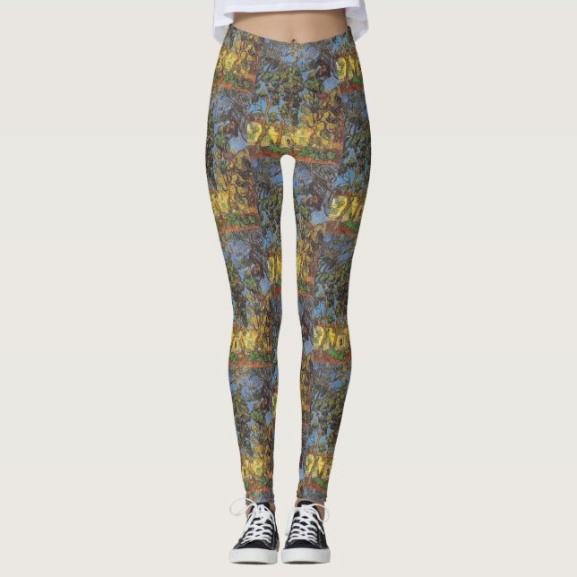 Van Gogh Trees im Garten, klassischer Impressionis Leggings (Vorderseite)