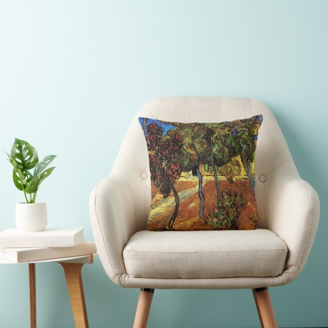 Van Gogh Trees im Garten, Saint Paul Hospital Kissen (Stuhl )