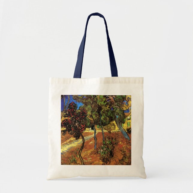 Van Gogh Trees im Garten, Saint Paul Hospital Tragetasche (Vorne)